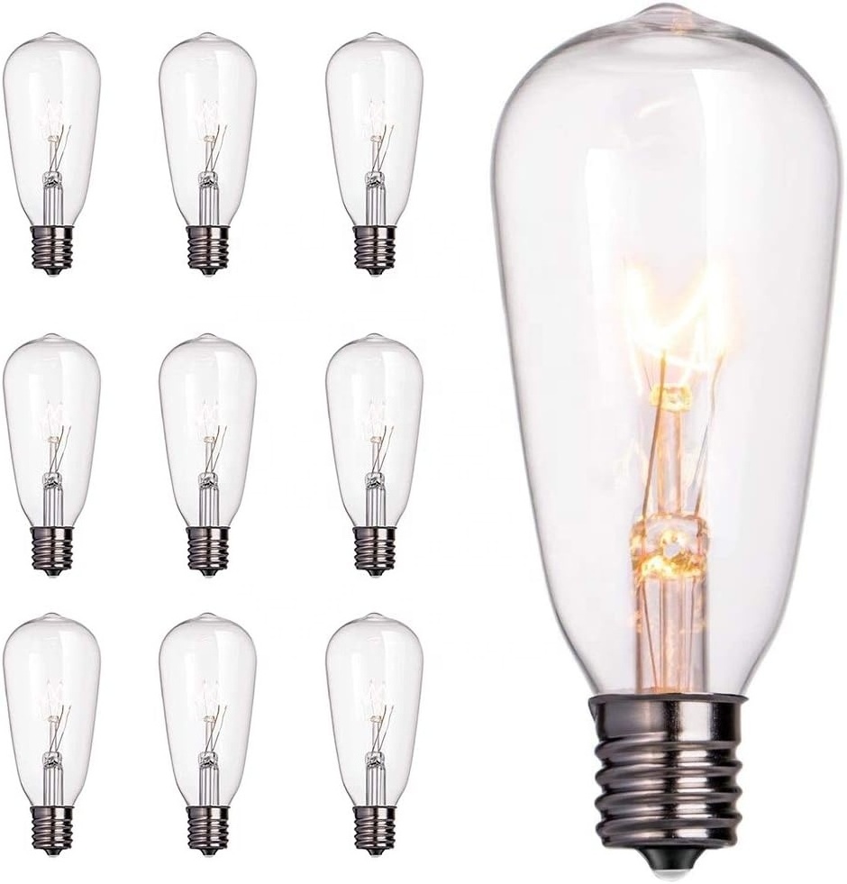 Large batch waterproof connectable Edison light flower lamp UL ST40 spare bulb 10 pack incandescent light