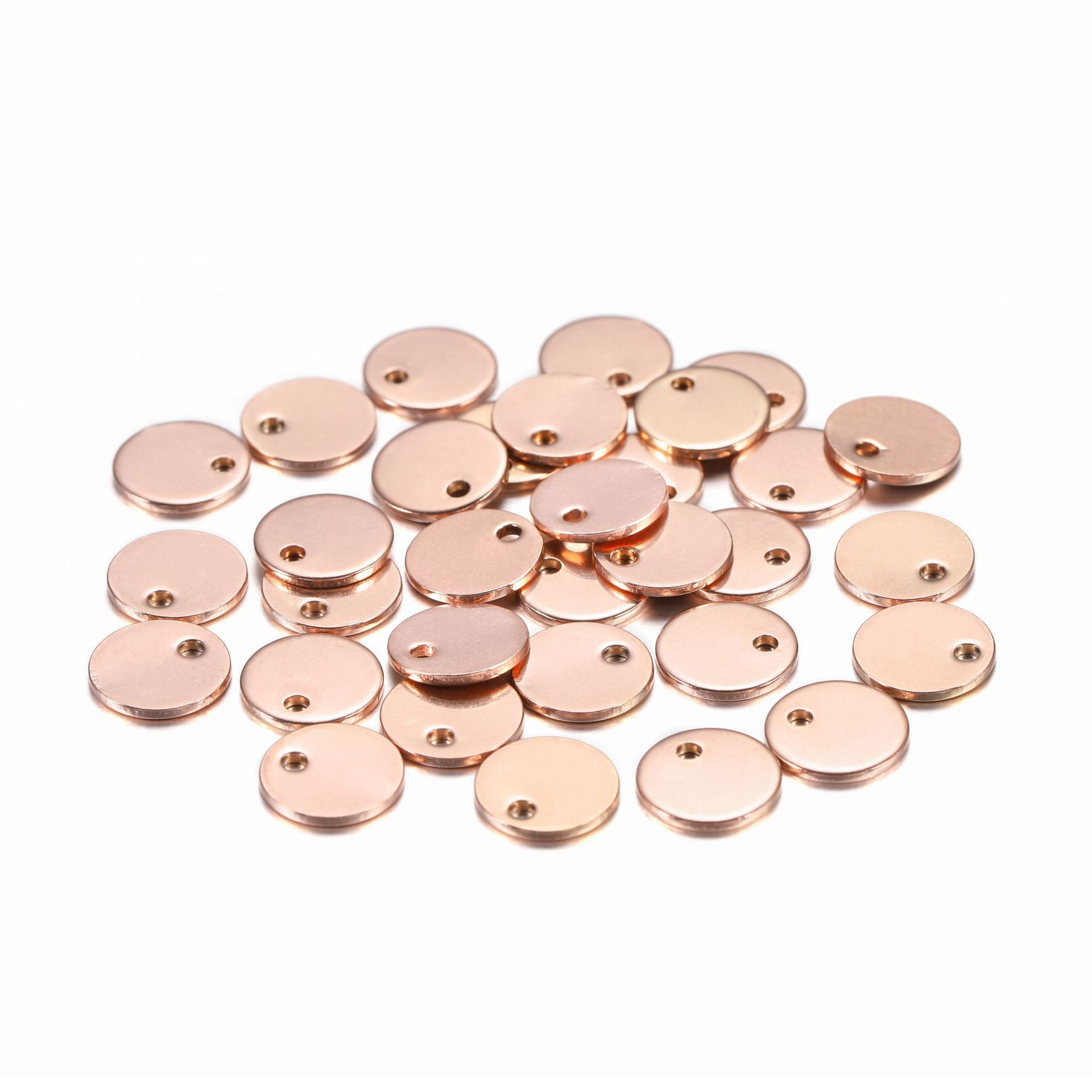 Small Round Stainless Steel Flat Blank Stamping Tag Pendants Mini Discs for Bracelet Necklace Chain Charms Jewelry Making