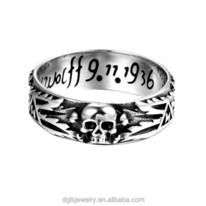 Titanium Steel Vintage Silver Skull Ring For Men Daily Jewelry