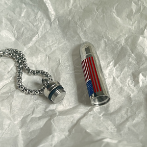 Bullet Cremation Jewelry for Ashes Pendants Ashes Holder Urns Jewelry for Pet Human Cylinder Keepsake Memorial Necklace