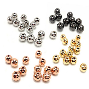 Cheap 3mm 4mm 5mm 6mm 8mm Stainless steel drilled steel beads, loose beads bracelet beaded, DIY jewelry accessories beads