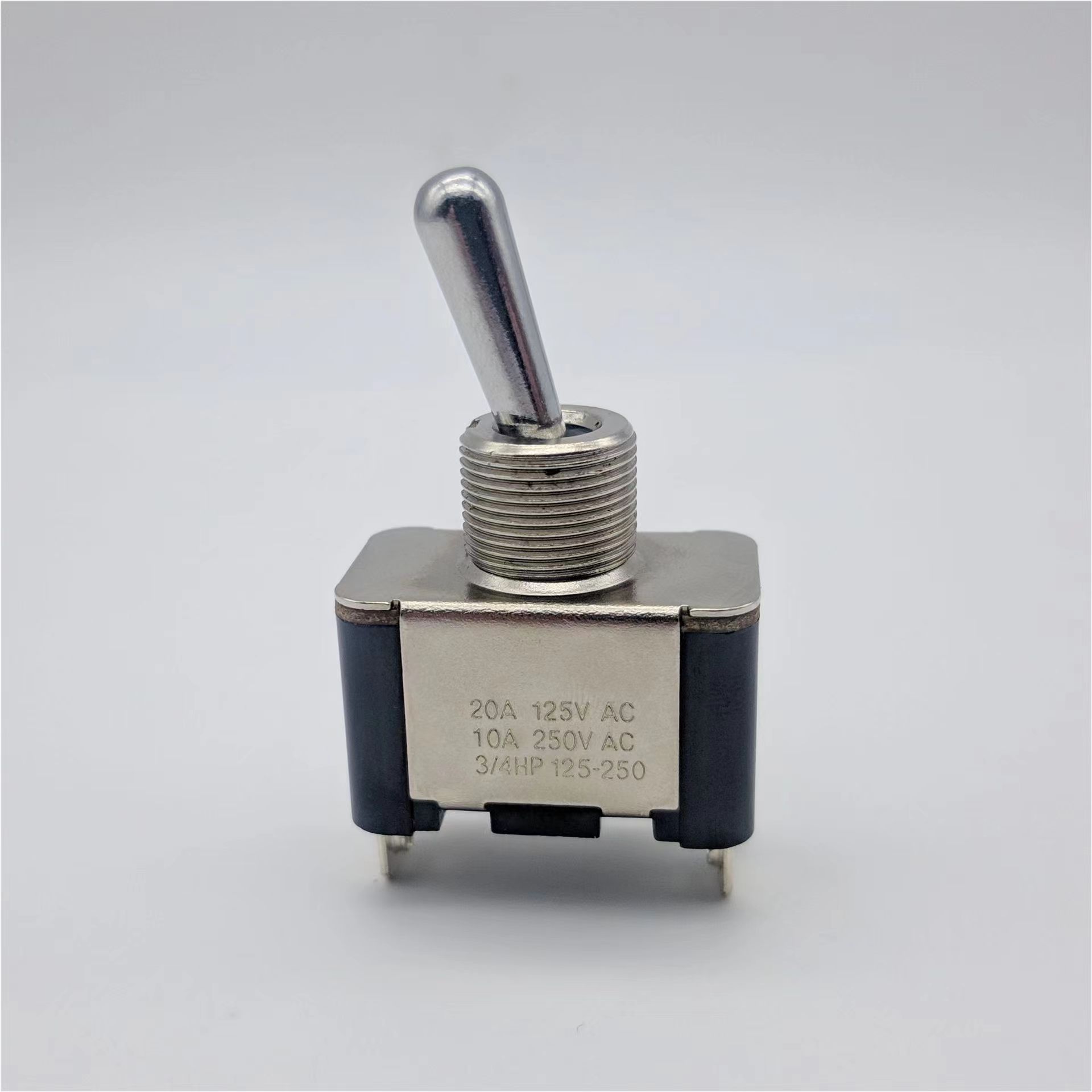 Toggle Switch Heavy Duty Latching SPST ON Off 2 Terminal Pin Metal Toggle Switch 20A 125V 15A 250V with Waterproof Protector