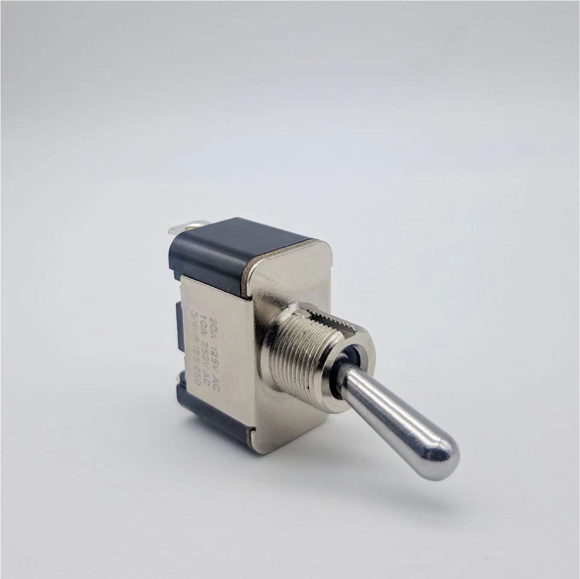 Toggle Switch Heavy Duty Latching SPST ON Off 2 Terminal Pin Metal Toggle Switch 20A 125V 15A 250V with Waterproof Protector