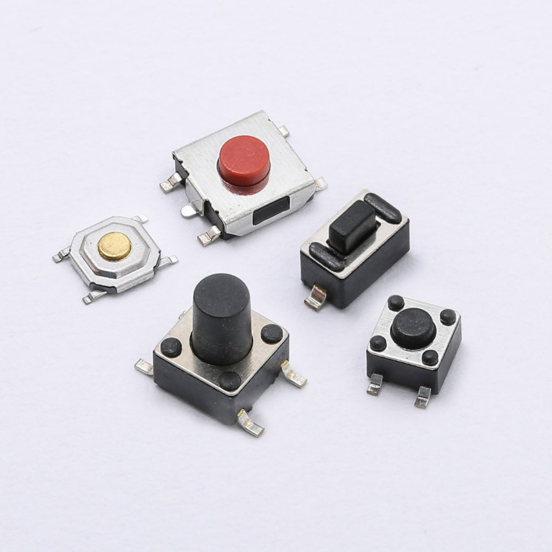 6x6x5 DIP Tact Switch Black Bottom Tactile Push Button  Switches Tact Micro Switch with Button Key