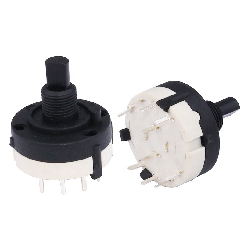 Custom High Quality Electric 12 Position 3P4T Rotary Switch Round Rotary Switch Fan Rotary Switch For Oven