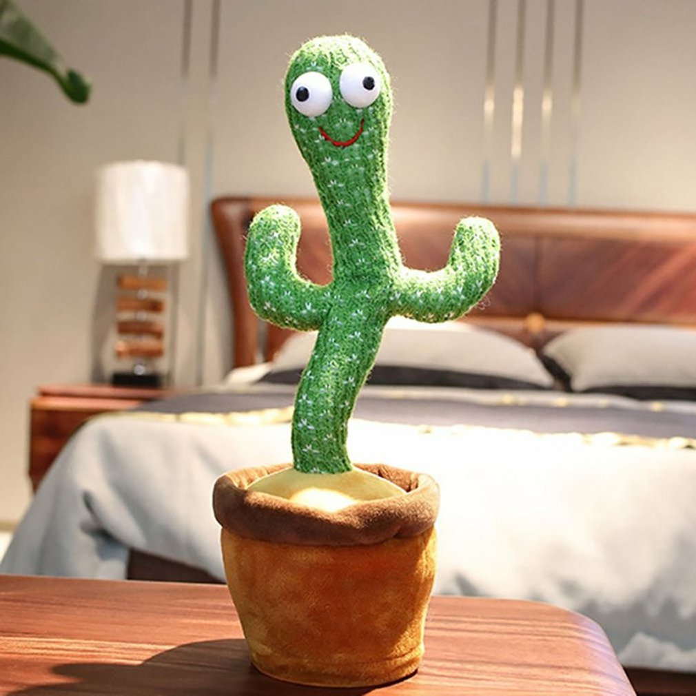 Lovely Talking Toy Dancing Cactus Doll  Speak Talk Sound Record Repeat Toys Children Kids Education Toy Gift