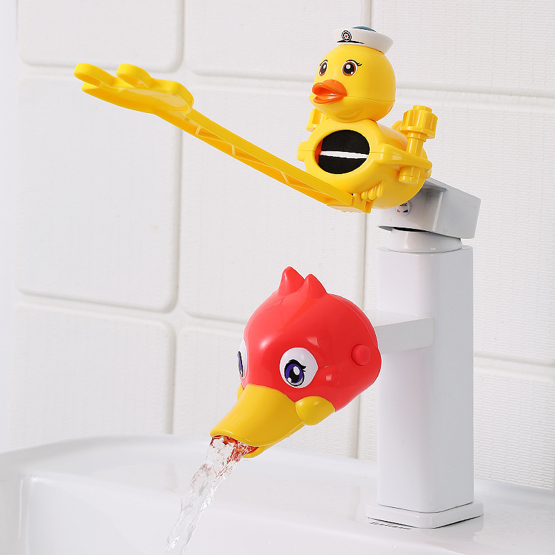 Water Tap Children's Sink Extender Baby Hand Washing Faucet Extension Spout Water Pipe Splash-proof Cartoon