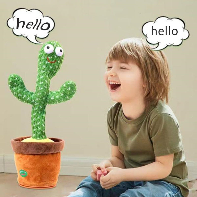 Lovely Talking Toy Dancing Cactus Doll  Speak Talk Sound Record Repeat Toys Children Kids Education Toy Gift