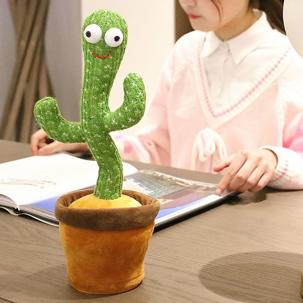 Lovely Talking Toy Dancing Cactus Doll  Speak Talk Sound Record Repeat Toys Children Kids Education Toy Gift