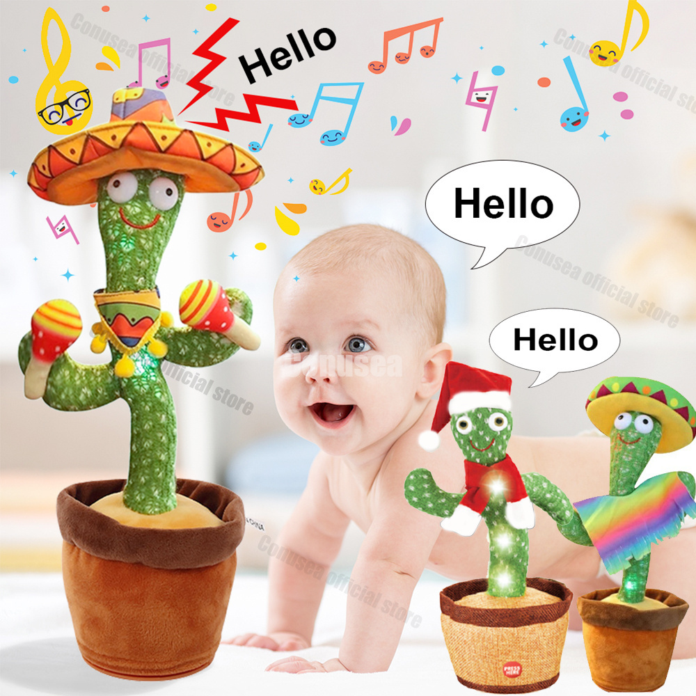 Lovely Talking Toy Dancing Cactus Doll  Speak Talk Sound Record Repeat Toys Children Kids Education Toy Gift