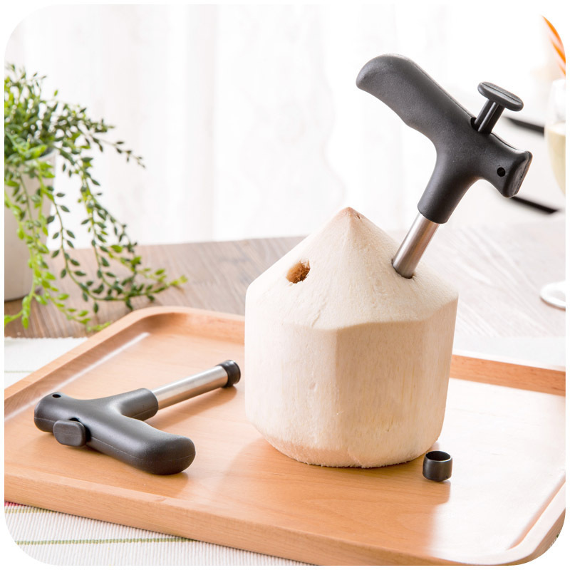 Coconut opener fruit Drill hole Stainless steel can opener Kitchen utensils Small Cooking tools home gadgets