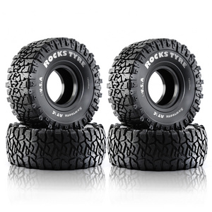 4PCS 120MM 1.9" Rubber Rock Tyres Wheel Tires for 1:10 RC Crawler Car Axial SCX10 90046 AXI03007 TRX4 Redcat Gen8