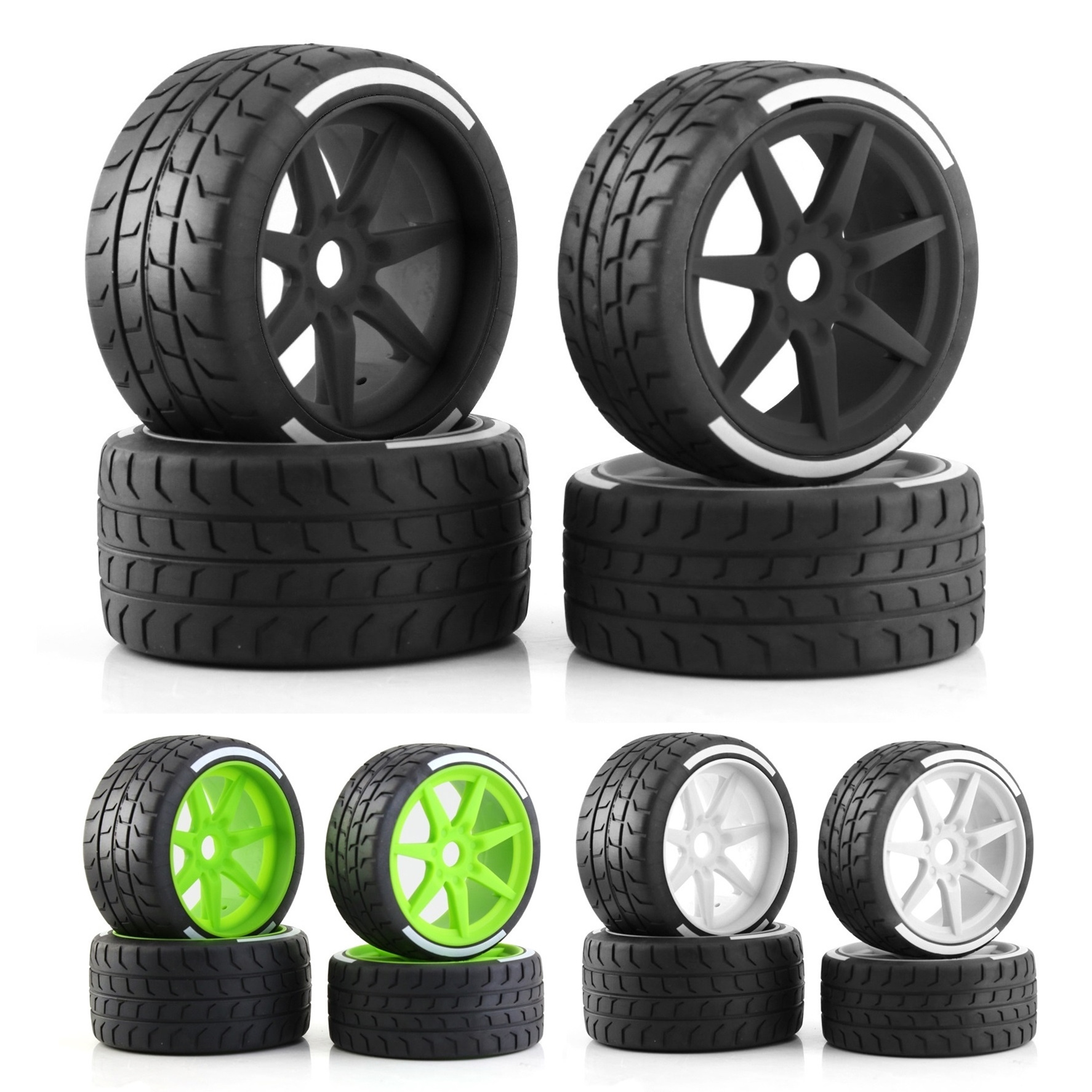 4pcs 53/107 42/100 Tire Tyre 17mm Wheel Hex for Arrma 1/7 Felony FSR Model GT RC Car Upgrade Parts