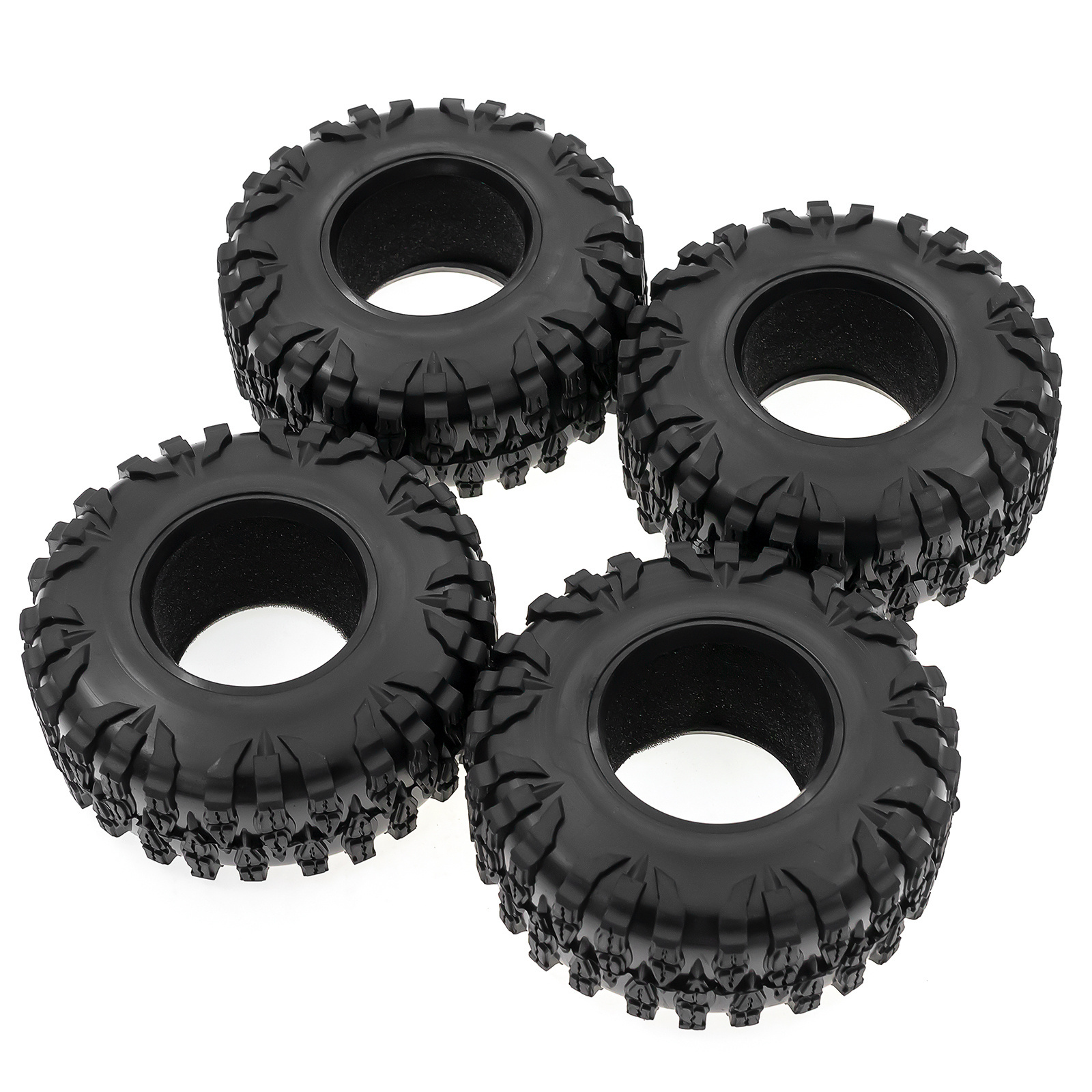 2.2 Rubber Mud Grappler Tires 120*46MM for 1:10 RC Rock Crawler Axial SCX10 SCX10 II 90046 90047 TRX-4 TRX4