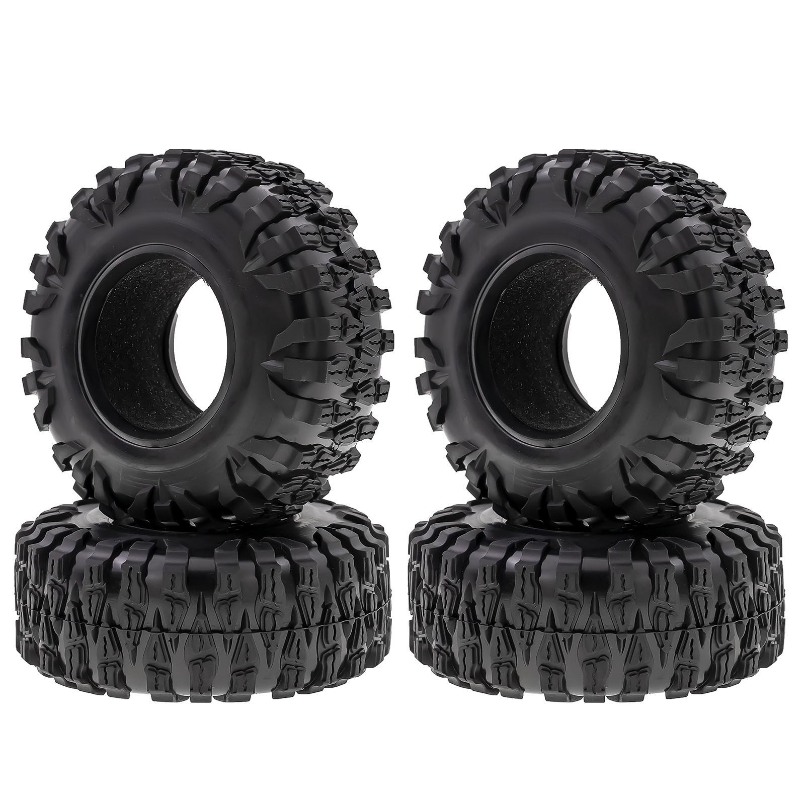 2.2 Rubber Mud Grappler Tires 120*46MM for 1:10 RC Rock Crawler Axial SCX10 SCX10 II 90046 90047 TRX-4 TRX4