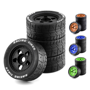 4pcs 100x43mm 43/100 Tire Tyre 17mm Wheel Hex for Arrma 1/7 Infraction Felony Limitless ZD Racing EX07 RC Car Upgrade Parts