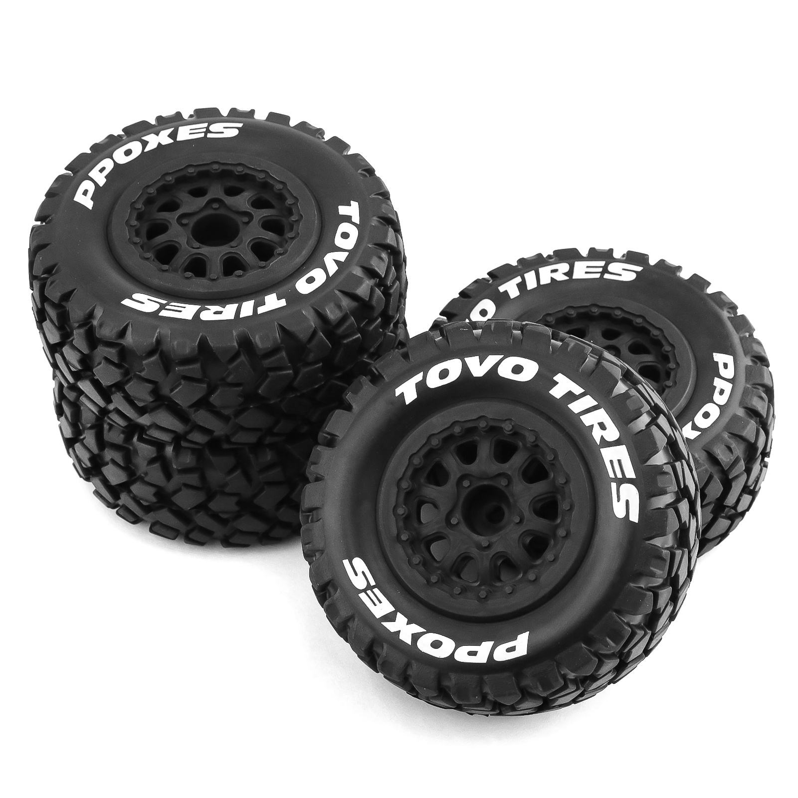 4pcs 108mm 1/10 Short Course Truck Tire Wheel Tyre 12mm Hex For Traxxas Slash Arrma Senton HuanQi 727 Vkar 10sc HPI HSP RC Car