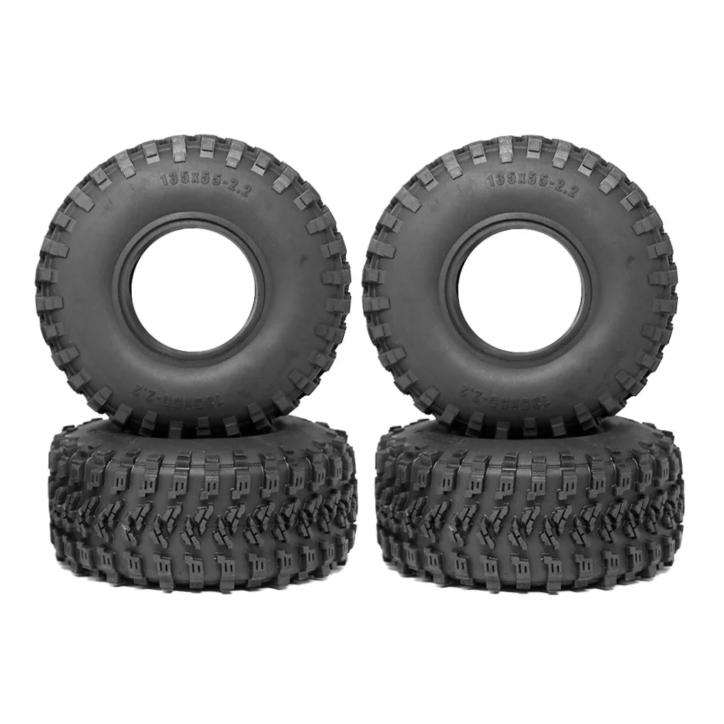 2.2inch Beadlock Wheel Tires Soft Sticky Rubber Tires for Axial SCX10 III AXI03007 AXI03004 Capra TRX4 1/10 RC Car Monster Truck