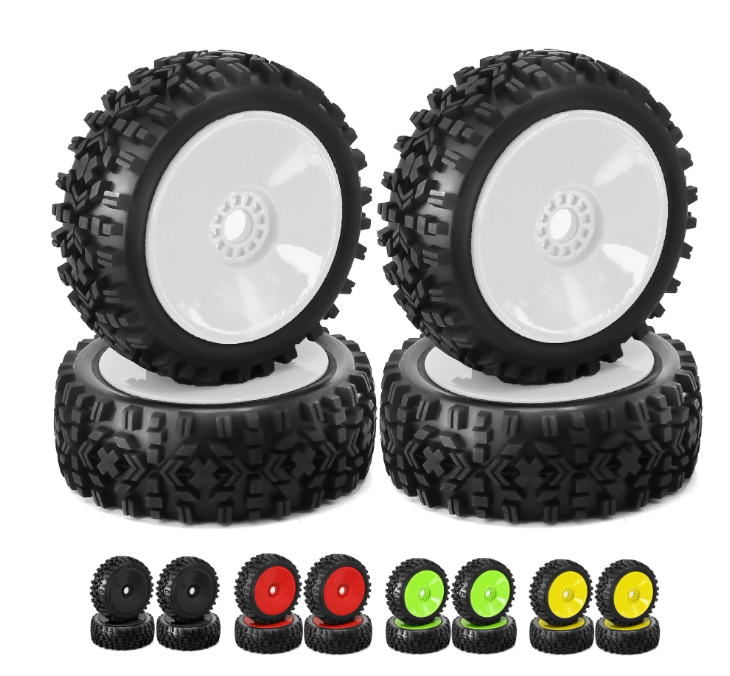 4pcs 118mm 1/8 RC Off-Road Buggy Wheels Tire 17mm Hex for ARRMA Typhon Talion Traxxas Redcat Team Losi Kyosho HPI HSP VRX RC Car