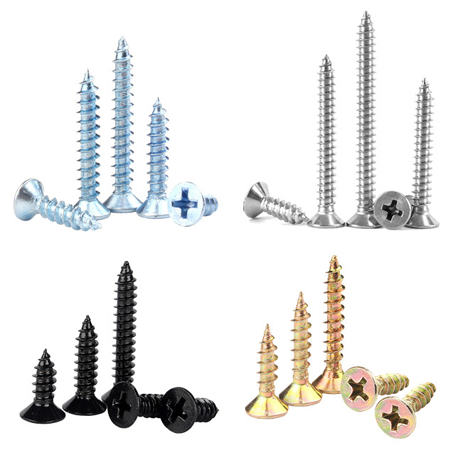 zinc plated stainless steel carbon steel self tapping tornillo truss hex head wood screw self drilling chipboard screw