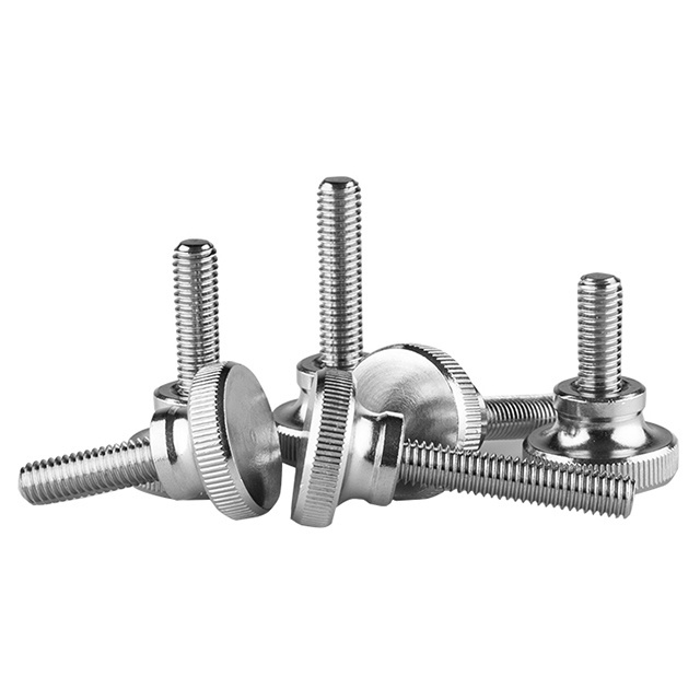 customized plastic metal vertical knurled manifold head stainless steel carbon steel thumb screw hand screws for sheet machine