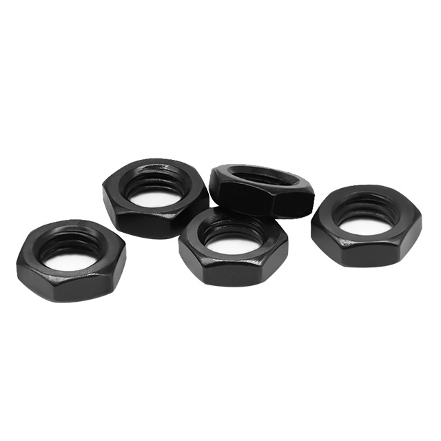 Black galvanized high strength M3 M6 M8 M10 UNF UNC inch Grade 8.8  4.8 10.9 stainless carbon steel self locking hex thin nut