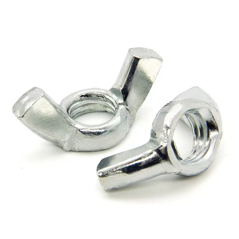 M5 M6 Customized high strength 304 zinc plated galvanized stainless steel carbon steel black round butterfly wing nut for bolt