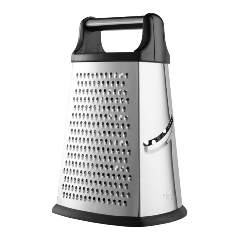 New Arrivals Professional Stainless Steel Box Grater with 4 Sides, Best for Parmesan Cheese, Vegetables, Ginger