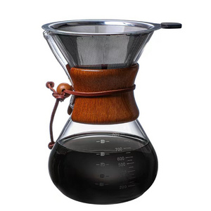 Coffee Maker Server 400ml /600ml Coffee Pot Coffee Dripper Set With Stainless Steel Filter