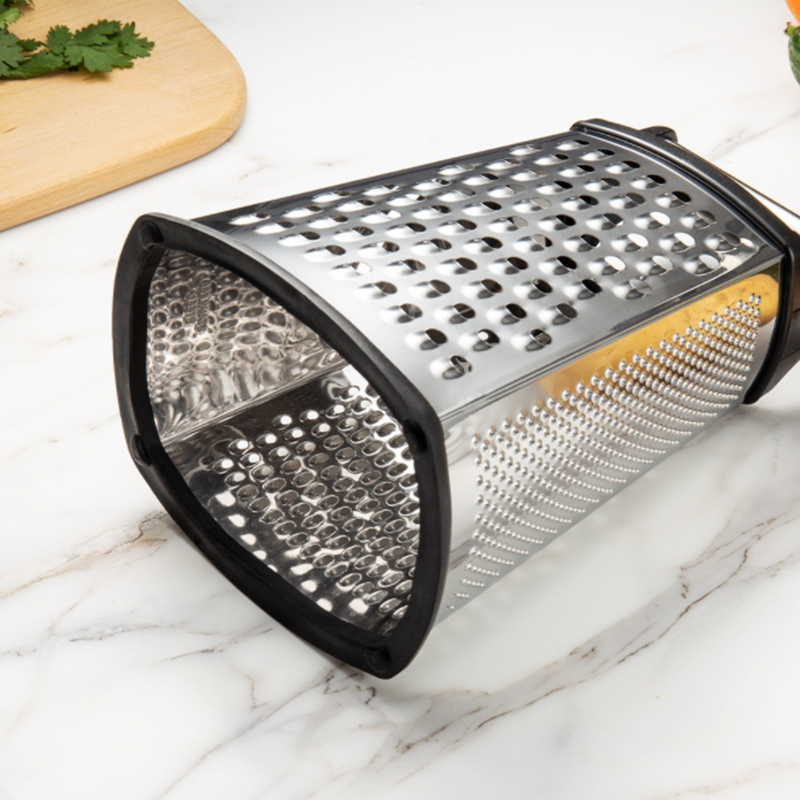 New Arrivals Professional Stainless Steel Box Grater with 4 Sides, Best for Parmesan Cheese, Vegetables, Ginger