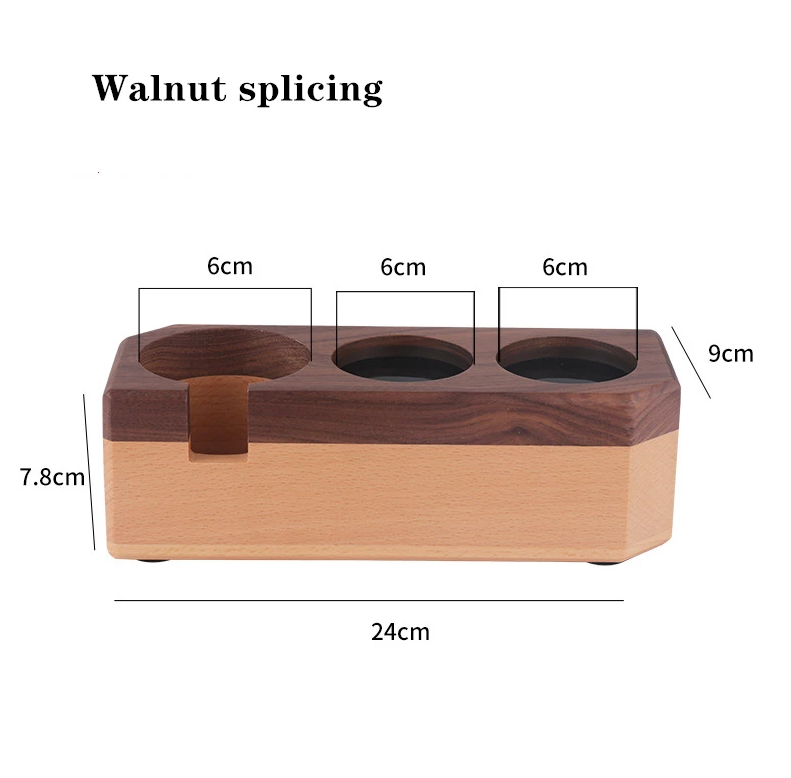 Wholesale 2024Barista Tool Walnut Wood Portafilter Stand 49/51/53/58mm Espresso Filter Coffee Tea Tools Accessories Handle Style