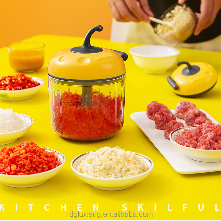 Kitchen Garlic Crusher 100 ML/900 ML  Portable Small Food Processor Food Chopper Garlic Mincer Vegetable /Onion Chopper