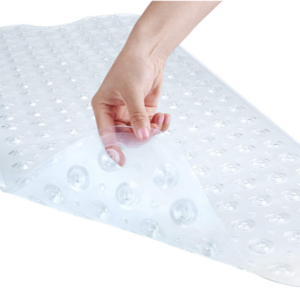 Machine Washable Bath Tub Mat, 40 x 16 Inches Non-Slip Shower Mats with Suction Cups and Drain Holes, Bathroom Bathtub Mats