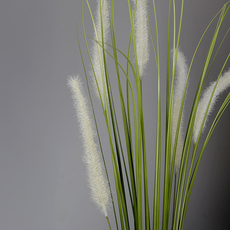 Wholesale Artificial Plants 91cm Height White Reed Plant Pampas With Long Onion Grass For Decoration