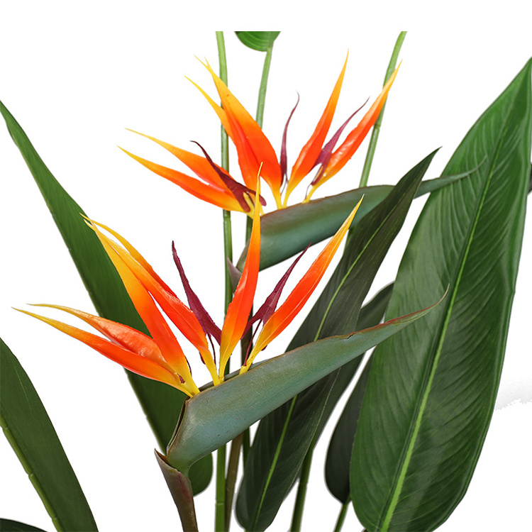 Vivid Imitation PEVA 1.4m Ornament Bonsai Plastic Fake Strelitzia Reginae Tree