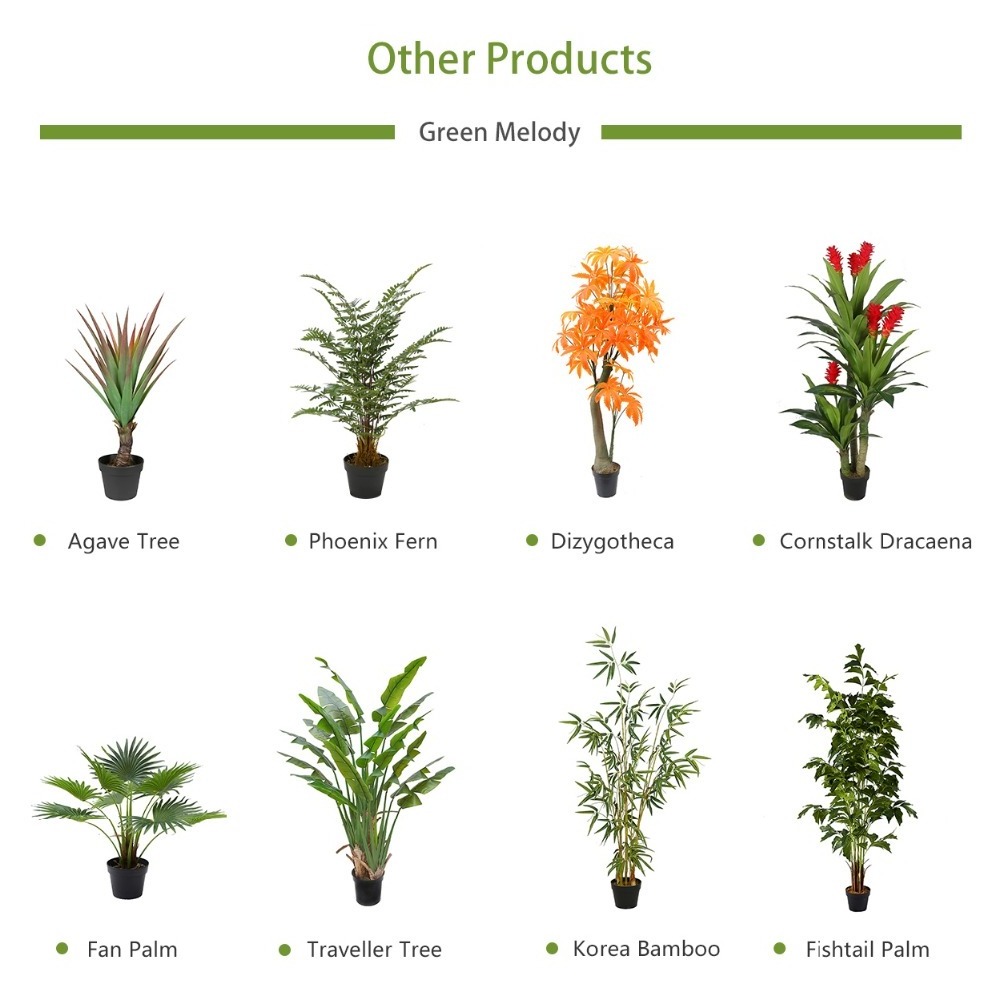 synthetic tropical bush decoration tree  plants artificial money tree  forest plant tropicial evergreen