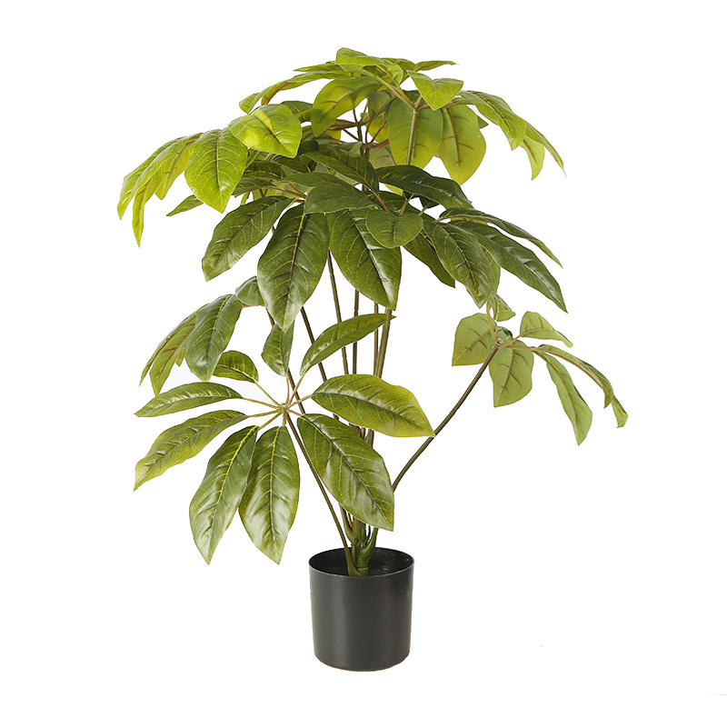 65CM Artificial Schefflera Arboricola Fake Umbrella Tree Indoor Decorative Evergreen Tree