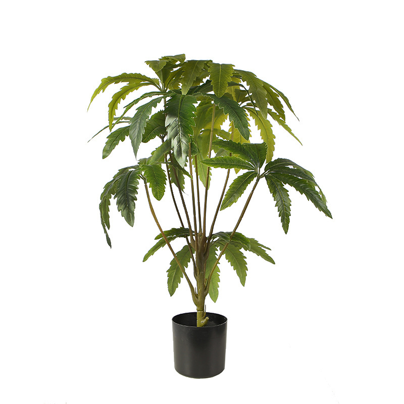 65cm Umbrella Tree Artificial Bonsai Plants Indoor Dizygotheca For Decoration Artificial Plants