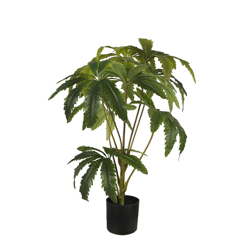 65cm Umbrella Tree Artificial Bonsai Plants Indoor Dizygotheca For Decoration Artificial Plants