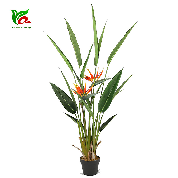 Vivid Imitation PEVA 1.4m Ornament Bonsai Plastic Fake Strelitzia Reginae Tree