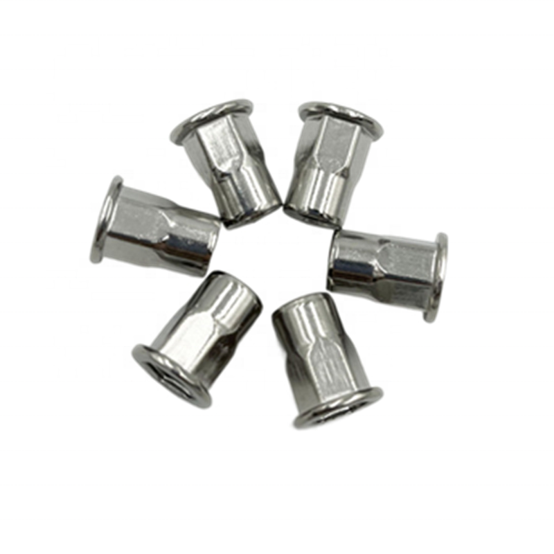 304 inner hex body Rivnut  semi-hex flat head rivet nut stainless steel blind rivet Nuts