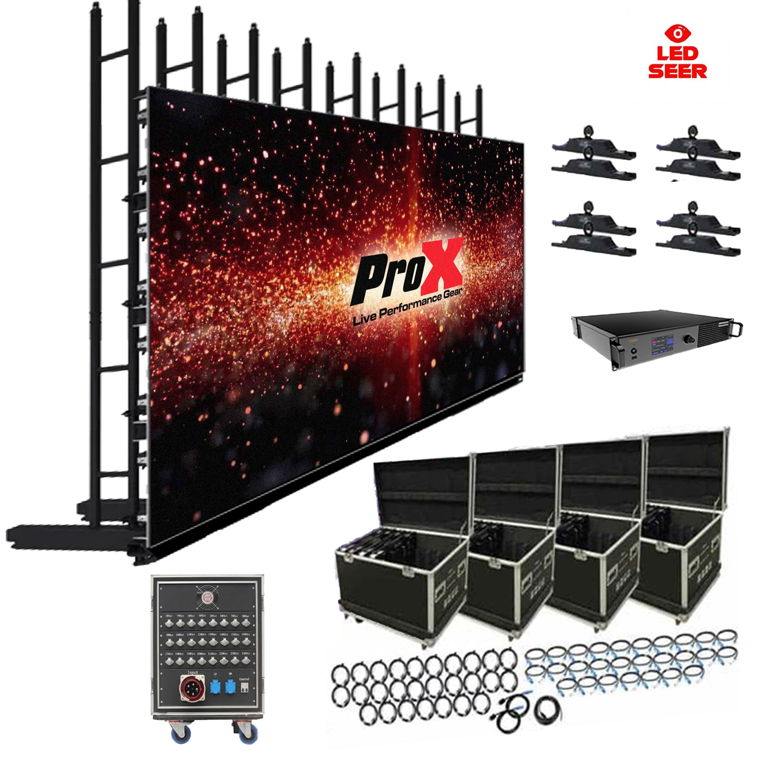 Turnkey Full Set Event Rental LED Display Panels Church Backdrop Screen Clamp Led Video Wall Complete System Led Stage Wall