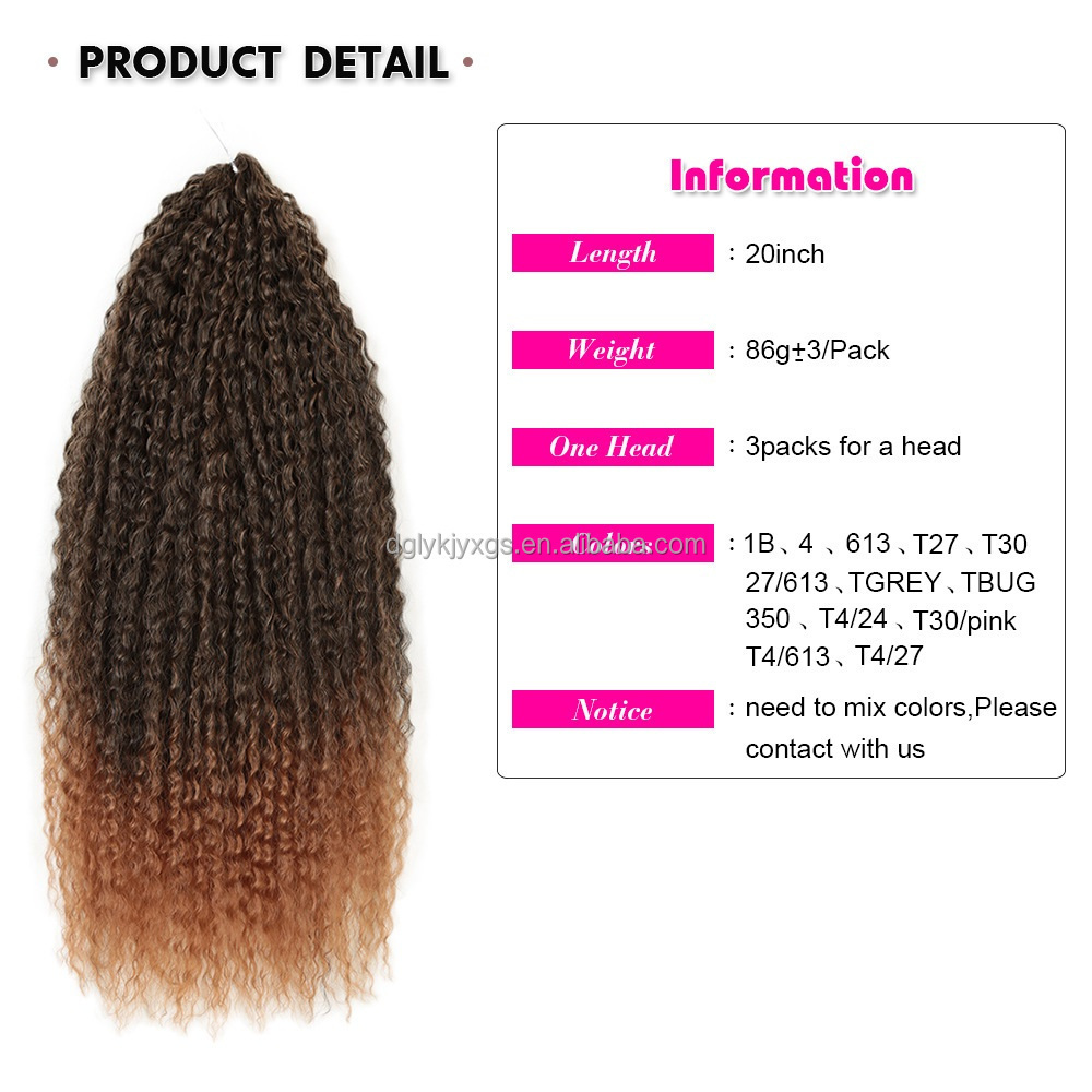 WU05 New Design Kinky Brazilian Curl Braid High Temperature Fiber Afro Twist Brazilian Curl Braid crochet hair