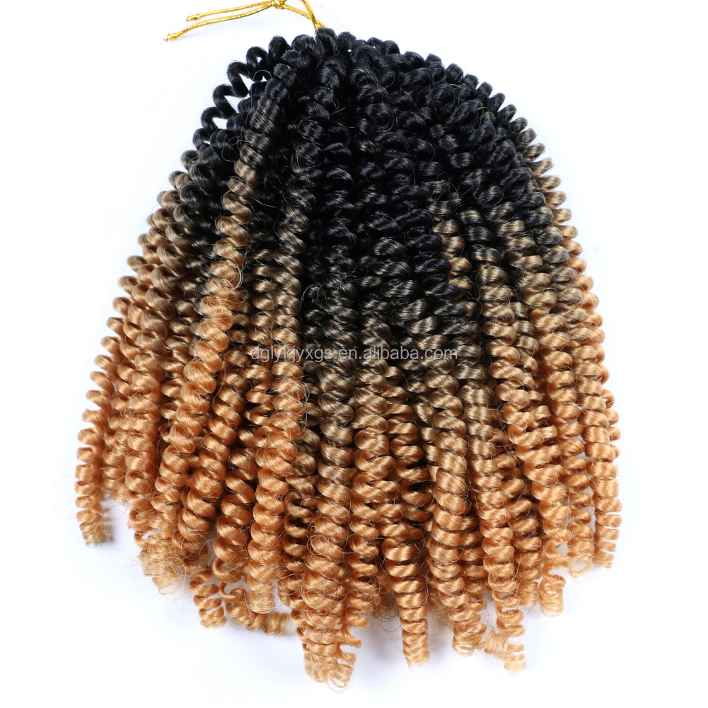 LW-75QT Beauty Spring Twist Hair 8inch Blonde Nubian Spring Twist Crochet Hair  Afro Spring Synthesis Hair Soft OPP Bag Support