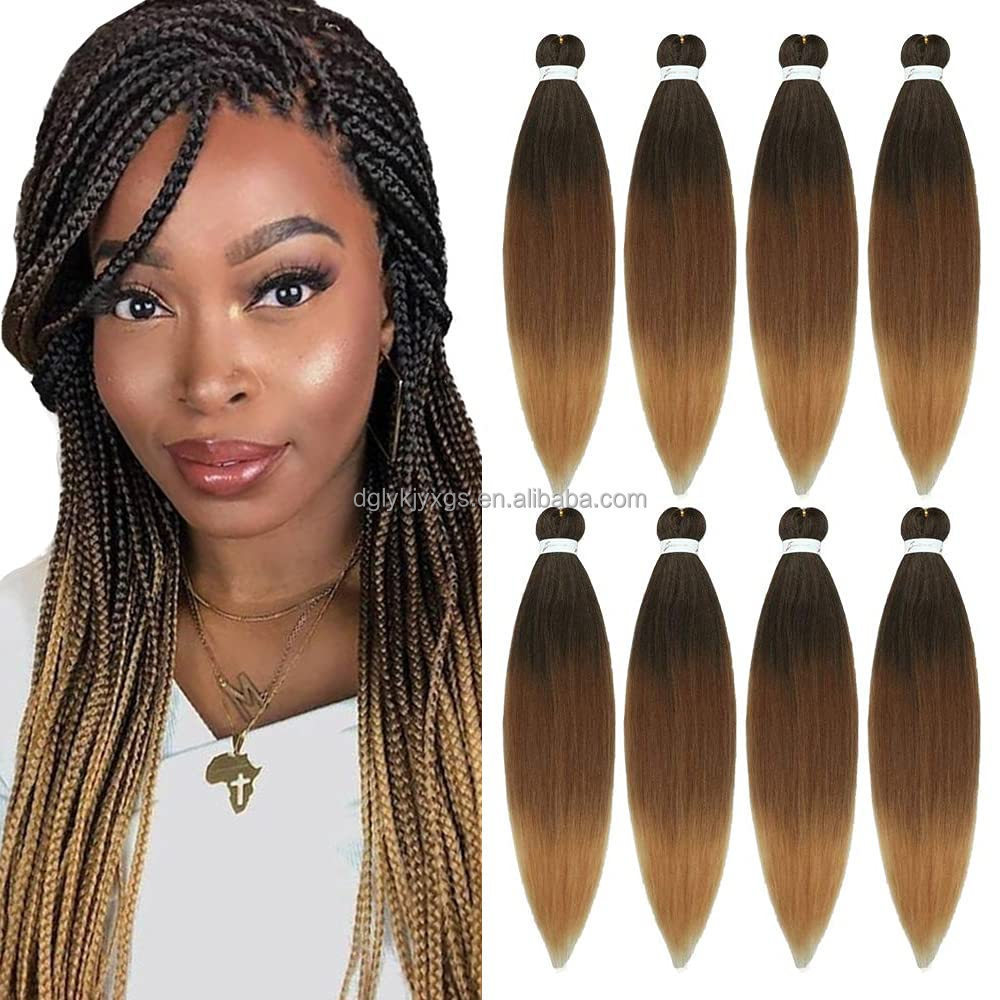 Factory Wholesale 26Inch 2x 3x 4x Pre-stretched Expression braiding hair pre stretch  Pre-stretched Braiding Hair