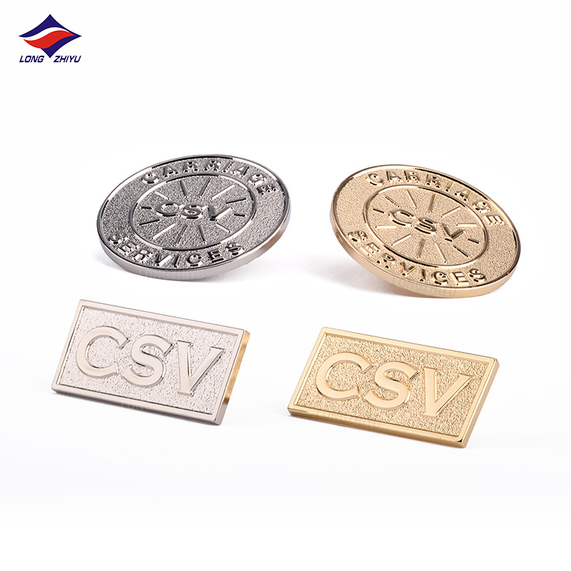 Longzhiyu metal badge pin brooch manufacturer custom gold corporate logo badges wholesale 3d hollow specialty lapel pins