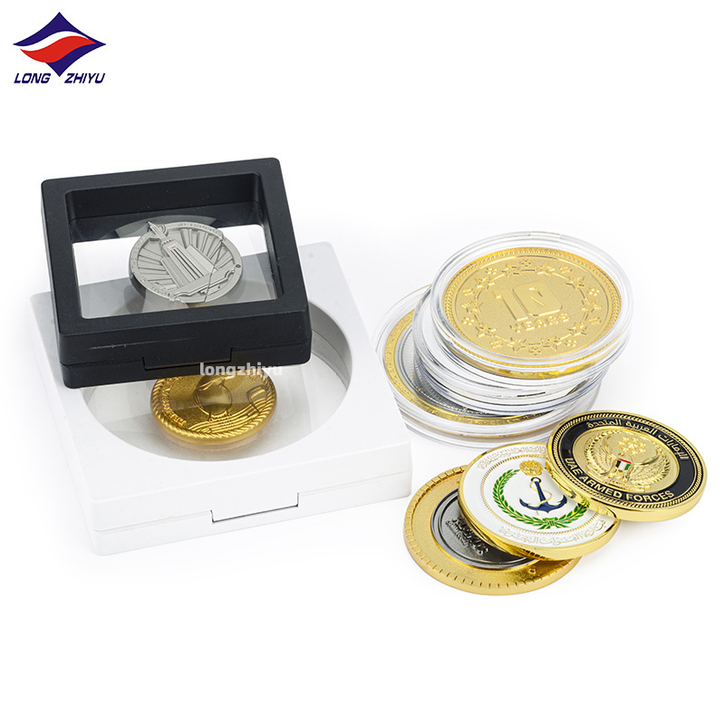 Longzhiyu 17years metal commemorative coins supplier custom uae souvenir coins gold silver copper coins