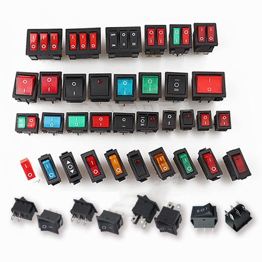 Car Custom 1224V  Marine 2 /3/4/5/6/7/8/9/10 Pin On-off-on/on-off Waterproof Rocker Switch With Led