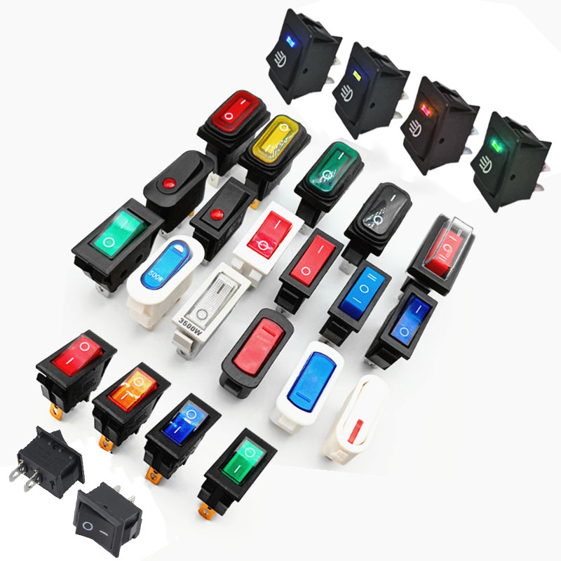 Car Custom 1224V  Marine 2 /3/4/5/6/7/8/9/10 Pin On-off-on/on-off Waterproof Rocker Switch With Led