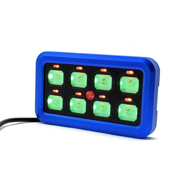 12V Universal Waterproof 8Ways Touch Screen Control Panels App Rgb 8 Gang Switch Panel With Led